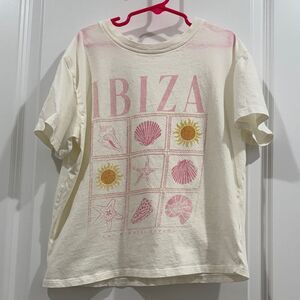 Eyeshadow Cream and Pink Ibiza Graphic Tee